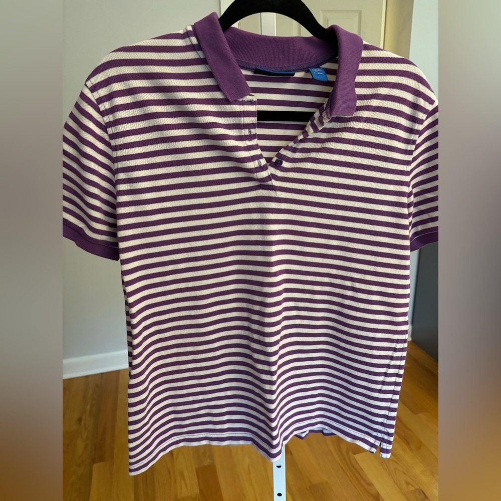 Karen Scott Sport Polo short sleeve shirt Women’s Petite Large Purple